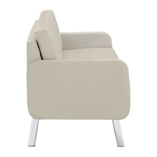 Office Star Lounge Sofa, 33-1/2”H x 63-1/2”W x 28-3/4”D, Cream - Image 2