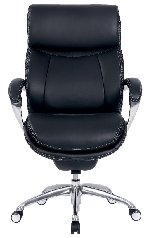 Serta® iComfort i5000 Ergonomic Bonded Leather High-Back Executive Chair, Onyx Black/Silver - Image 2
