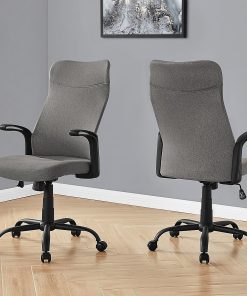 Monarch Specialties Jonah Ergonomic Fabric High-Back Office Chair, Dark Gray 2
