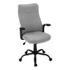 Flash Furniture Quilted Vinyl Mid-Back Swivel Task Chair, Armeless, Blue/Black 4