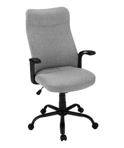 Monarch Specialties Jonah Ergonomic Fabric High-Back Office Chair, Dark Gray