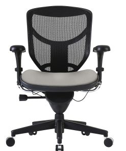 WorkPro® Quantum 9000 Series Ergonomic Mesh/Antimicrobial Vinyl Mid-Back Chair, Black/Gray, BIFMA Compliant 2