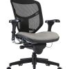 WorkPro® Quantum 9000 Series Ergonomic Mesh/Antimicrobial Vinyl Mid-Back Chair, Black/Gray, BIFMA Compliant