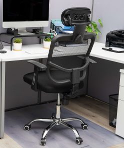 Mind Reader Ergonomic Mesh High-Back Swivel Executive Office Chair, 42 1/2-47″H, Black 2