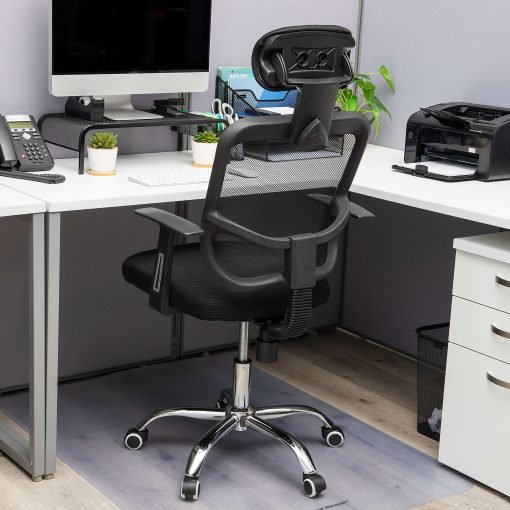 Mind Reader Ergonomic Mesh High-Back Swivel Executive Office Chair, 42 1/2-47"H, Black - Image 2