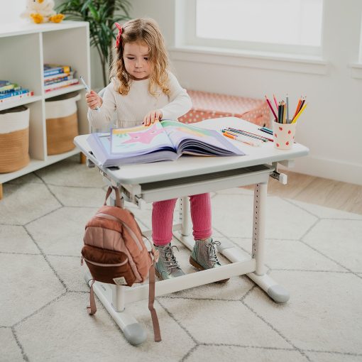 Mount-It! MI-10201 Kid's Desk And Chair Set, Gray - Image 2