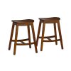 Linon Carberry Backless Counter Stools, Brown, Set Of 2 Stools