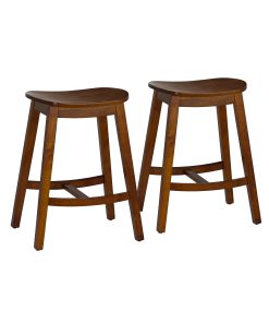 Linon Carberry Backless Counter Stools, Brown, Set Of 2 Stools
