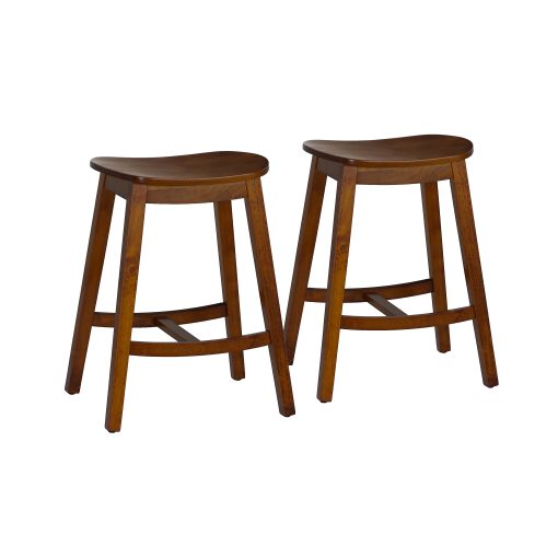 Linon Carberry Backless Counter Stools, Brown, Set Of 2 Stools