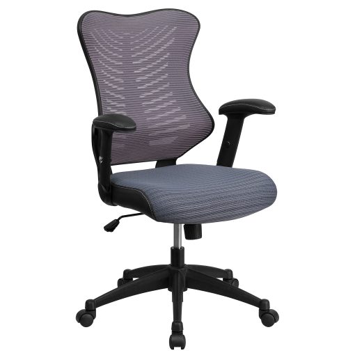 Flash Furniture Designer Ergonomic Mesh High-Back Swivel Chair, Gray/Black - Image 2