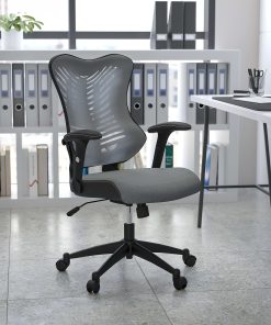 Flash Furniture Designer Ergonomic Mesh High-Back Swivel Chair, Gray/Black
