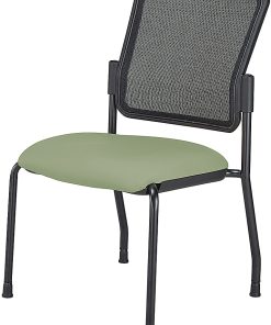WorkPro® Spectrum Series Mesh/Vinyl Stacking Guest Chair with Antimicrobial Protection, Armless, Olive, Set Of 2 Chairs, BIFMA Compliant 2