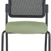 WorkPro® Spectrum Series Mesh/Vinyl Stacking Guest Chair with Antimicrobial Protection, Armless, Olive, Set Of 2 Chairs, BIFMA Compliant