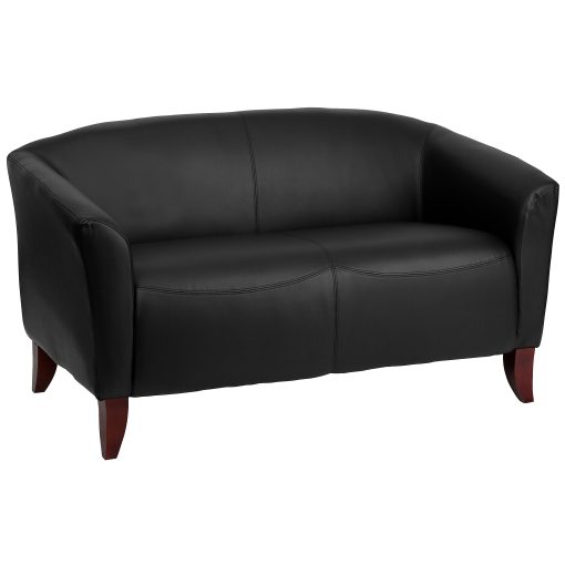 Flash Furniture Hercules Imperial LeatherSoft™ Faux Leather Loveseat, Black - Image 2