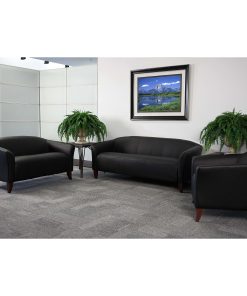 Flash Furniture Hercules Imperial LeatherSoft™ Faux Leather Loveseat, Black