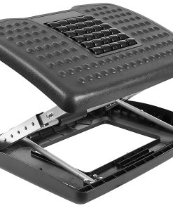 Mount-It! Adjustable Under Desk Footrest With Massaging Rollers, Plastic, 15” x 17-13/16”, Black 2