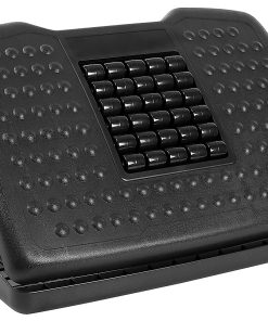 Mount-It! Adjustable Under Desk Footrest With Massaging Rollers, Plastic, 15” x 17-13/16”, Black