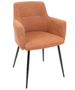 LumiSource Andrew Chairs, Black/Orange, Set Of 2 Chairs 2
