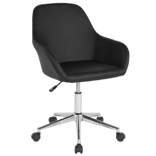 Flash Furniture Cortana Home And Office Mid-Back Office Chair, LeatherSoft, Black - Image 2