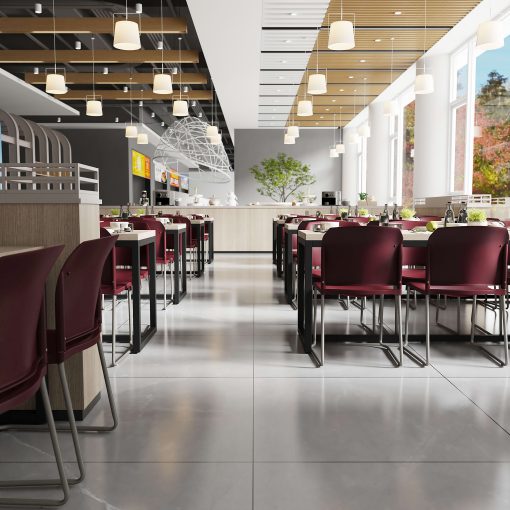 Flash Furniture HERCULES Full-Back Contoured Stacking Chair With Sled Base, Burgundy/Gray - Image 2