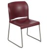 Glamour Home Barras Plastic Dining Accent Chairs, White, Set Of 2 Chairs 4