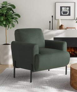 Lifestyle Solutions Kansas Polyester Accent Guest Chair, Green