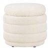 Office Star Cecil Storage Ottoman, 18-1/2”H x 20-1/4”W x 20-1/4”D, Snow