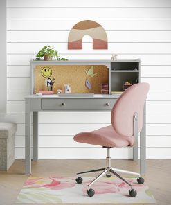 Realspace® Brigsley Fabric Low-Back Task Chair, Pink/Chrome 2
