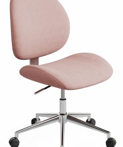 Realspace® Brigsley Fabric Low-Back Task Chair, Pink/Chrome