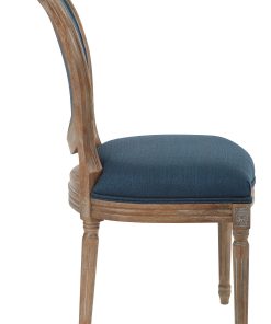 Ave Six Lillian Oval-Back Chair, Klein Azure/Light Brown 2