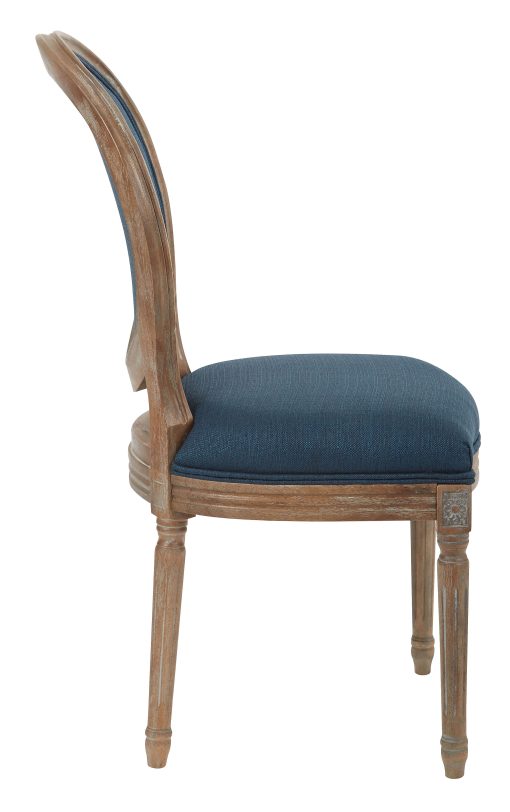 Ave Six Lillian Oval-Back Chair, Klein Azure/Light Brown - Image 2