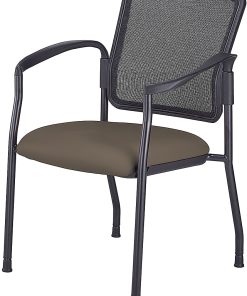 WorkPro® Spectrum Series Mesh/Vinyl Stacking Guest Chair With Antimicrobial Protection, With Arms, Java, Set Of 2 Chairs, BIFMA Compliant 2
