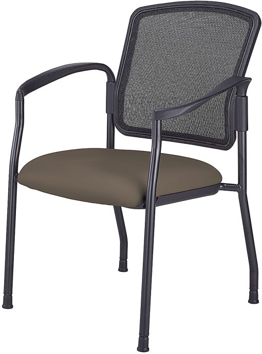 WorkPro® Spectrum Series Mesh/Vinyl Stacking Guest Chair With Antimicrobial Protection, With Arms, Java, Set Of 2 Chairs, BIFMA Compliant - Image 2