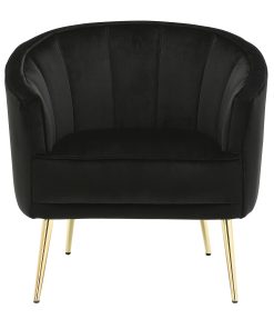 LumiSource Tania Accent Chair, Gold/Black 2