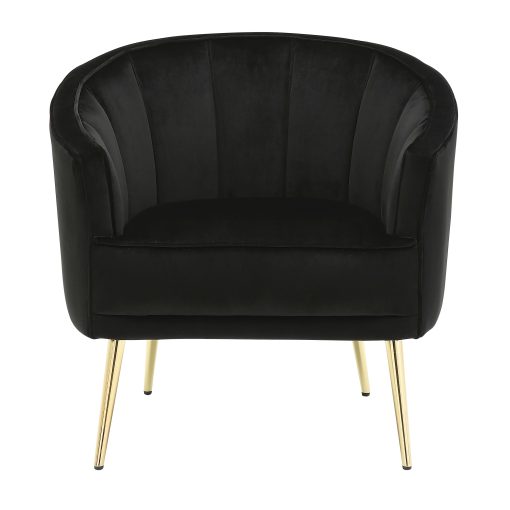LumiSource Tania Accent Chair, Gold/Black - Image 2