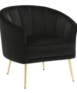 LumiSource Tania Accent Chair, Gold/Black