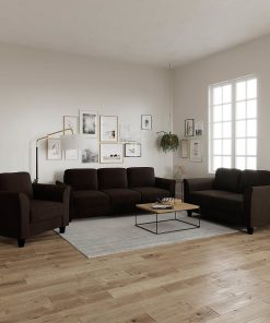 Lifestyle Solutions Winslow Sofa with Curved Arms, Coffee 2