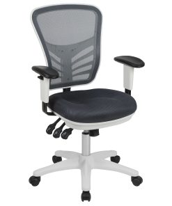Flash Furniture Ergonomic Mesh Mid-Back Executive Office Chair, Gray/White 2