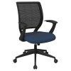 WorkPro® Expanse Series Ergonomic Mesh/Fabric Mid-Back Task Chair, Black/Blue, BIFMA Compliant 3