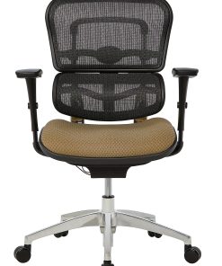 WorkPro® 12000 Series Ergonomic Mesh/Premium Fabric Mid-Back Chair, Black/Beige, BIFMA Compliant 2
