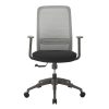 Flash Furniture Quilted Vinyl Mid-Back Swivel Task Chair, Armeless, Blue/Black 3