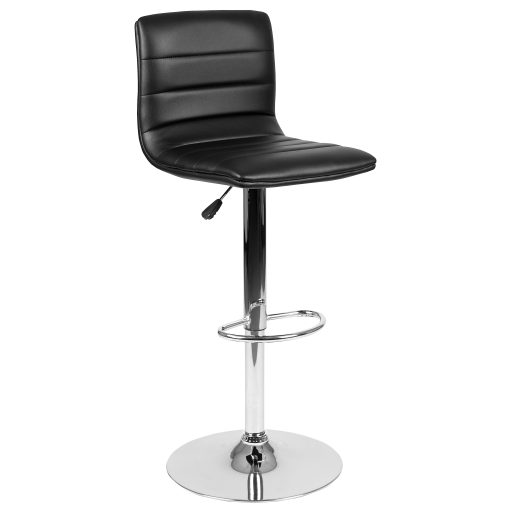 Flash Furniture Contemporary Adjustable Bar Stool, Black/Chrome - Image 2