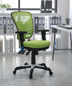 Flash Furniture Ergonomic Mesh Mid-Back Swivel Task Chair, Green/Black