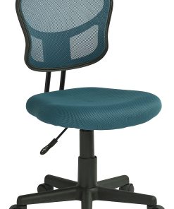 Office Star™ Mesh Mid-Back Task Chair, Blue/Black