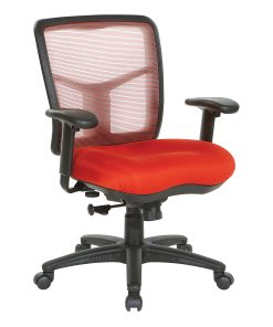 Office Star™ Pro-Line II® Air Mist Ergonomic Mesh Mid-Back Manager Chair, Red