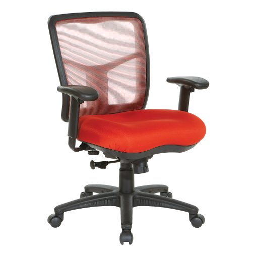 Office Star™ Pro-Line II® Air Mist Ergonomic Mesh Mid-Back Manager Chair, Red - Image 2