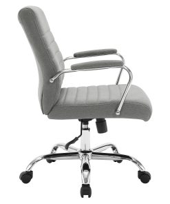 Office Star Ergonomic Fabric Mid-Back Office Task Chair, Gray 2