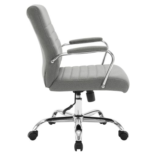 Office Star Ergonomic Fabric Mid-Back Office Task Chair, Gray - Image 2