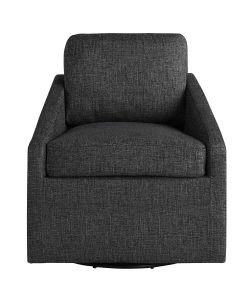 Lifestyle Solutions Hampton Polyester Swivel Accent Guest Chair, Black 2