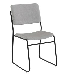 Flash Furniture HERCULES Series Stacking Chair With Sled Base, Gray/Black Frame 2